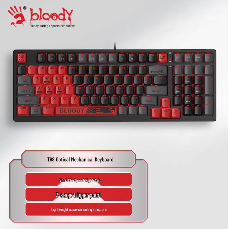 

A4TECH Bloody T98 LT Optical Switch 98-Key Mechanical Gaming Keyboard