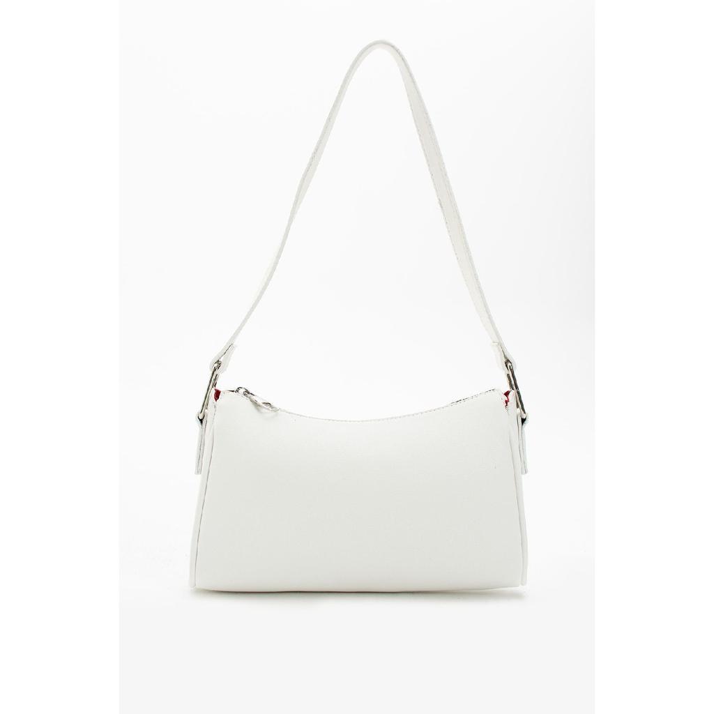 Women's Lined Zipper Closure Baguette Ring Handbag And Shoulder Bag