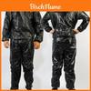 Pvc Sauna Suit Sweatenhancing Fitness Set For Men And Women With Polyester Fabric