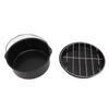 Fryer Accessories Stainless Steel Baking Cake Barrel Pizza Pan Grill Nonstick Coating Dishwasher