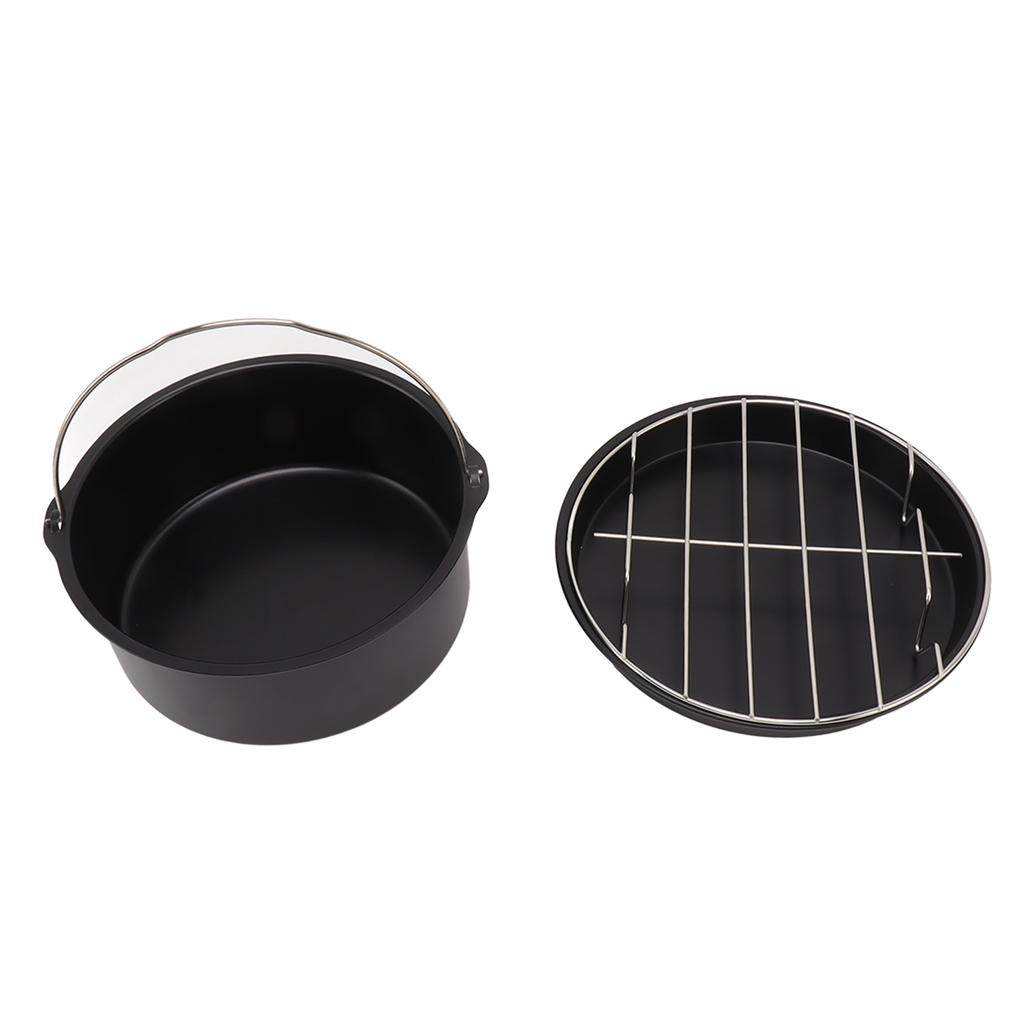 Fryer Accessories Stainless Steel Baking Cake Barrel Pizza Pan Grill Nonstick Coating Dishwasher