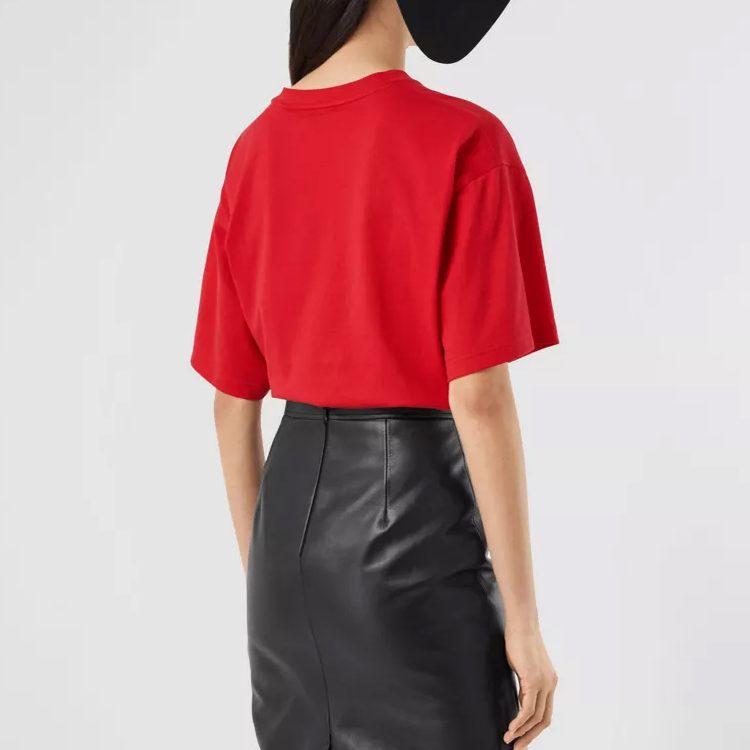 Burberry T Shirts Women's Red Crew Neck Moderate Other 8032114-A1460