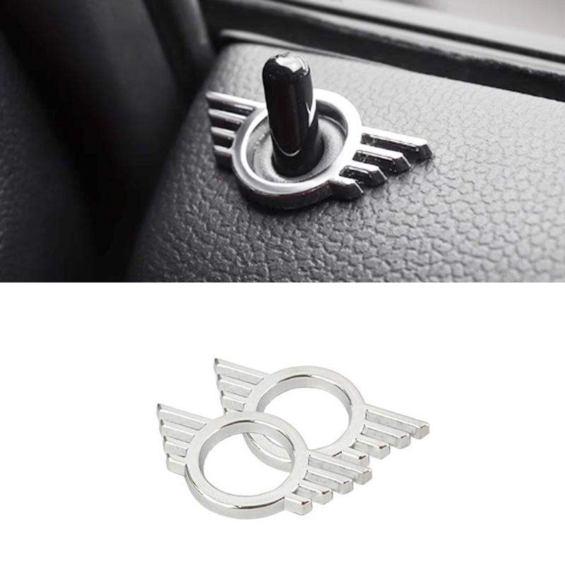 For MINI ONE Cooper S JCW R55 R56 R61 F54 F55 F56 F57 F60 Countryman Car Door Button Decoration Sticker Modification Accessories