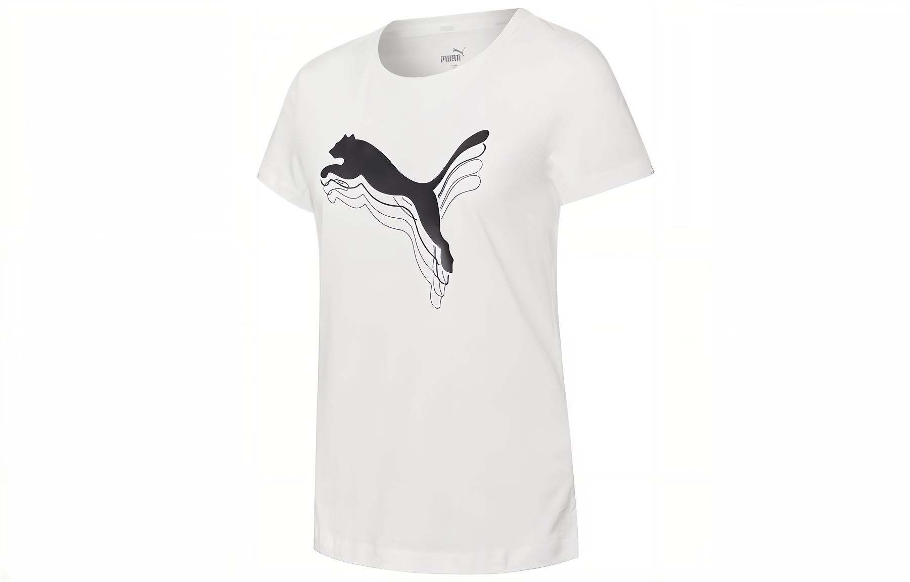 PUMA T Shirts Women s White Crew Neck Moderate Other 845612-57 M