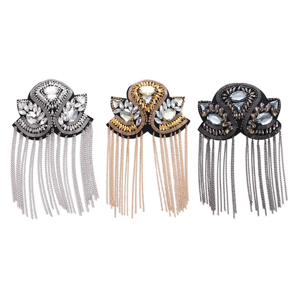 Brooch Fringe Shoulder Mark Rhinestone Shoulder Flash Exquisite Shoulder Board  Gift