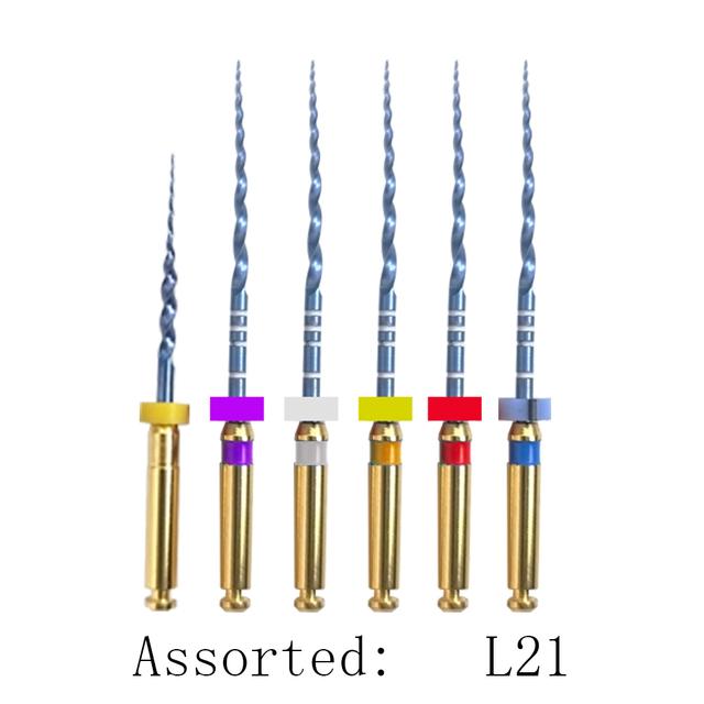 

6 шт./уп. JT SOFT, стоматологический файл Niti SX-F3, стоматологический Dentsply, роторный универсальный двигатель, эндодонтический файл, постоянная игла против усталости 21mm Assorted