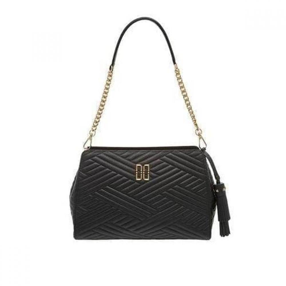 

Daks Black Leather Medium Shoulder Bag Dcba5e365bk Single option