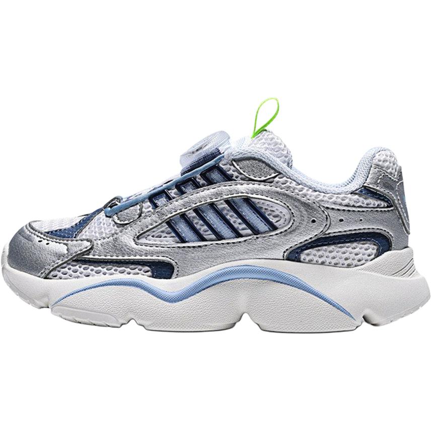 

Adidas Originals Ozmillen Boa C Versatile Comfortable Low-Top Casual Shoes Kids sneakers White Silver Blue KJ6657 31½