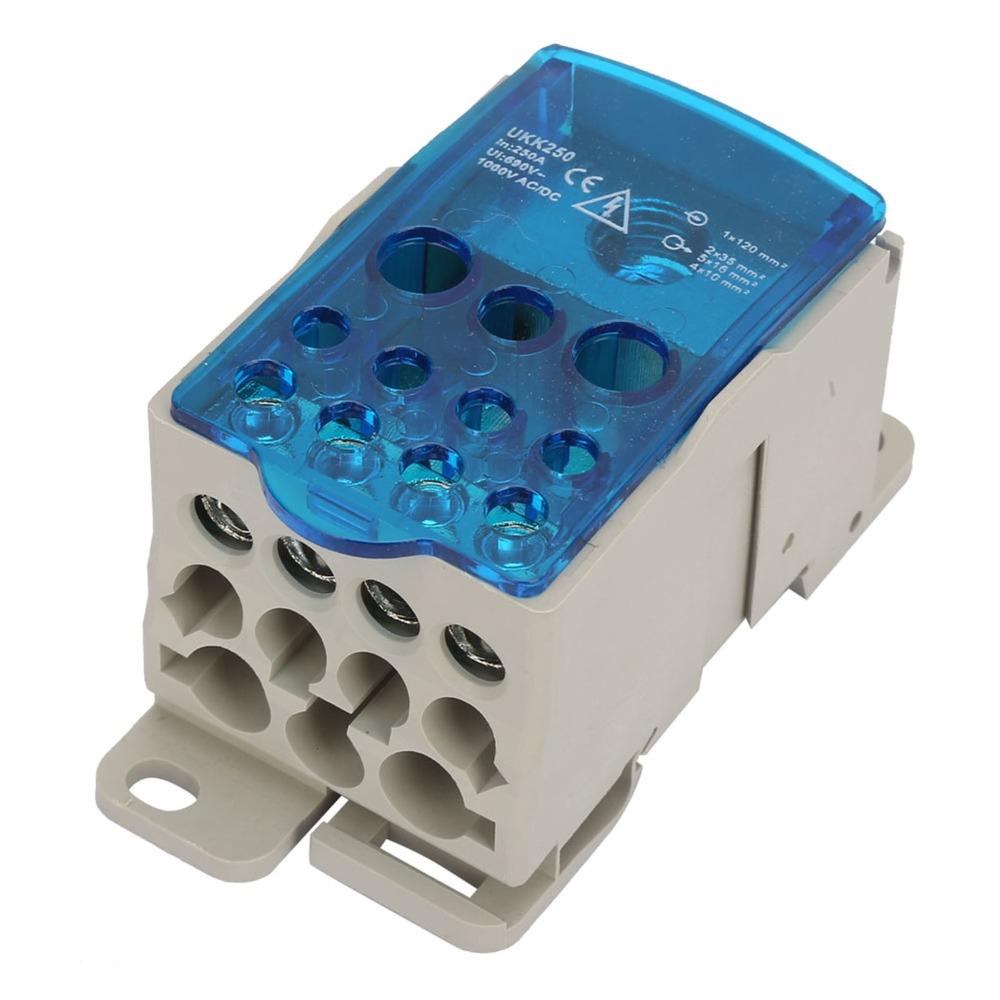 250A Din Rail Terminal Block Universal Universal Power Junction Box  Electrical Cabinets