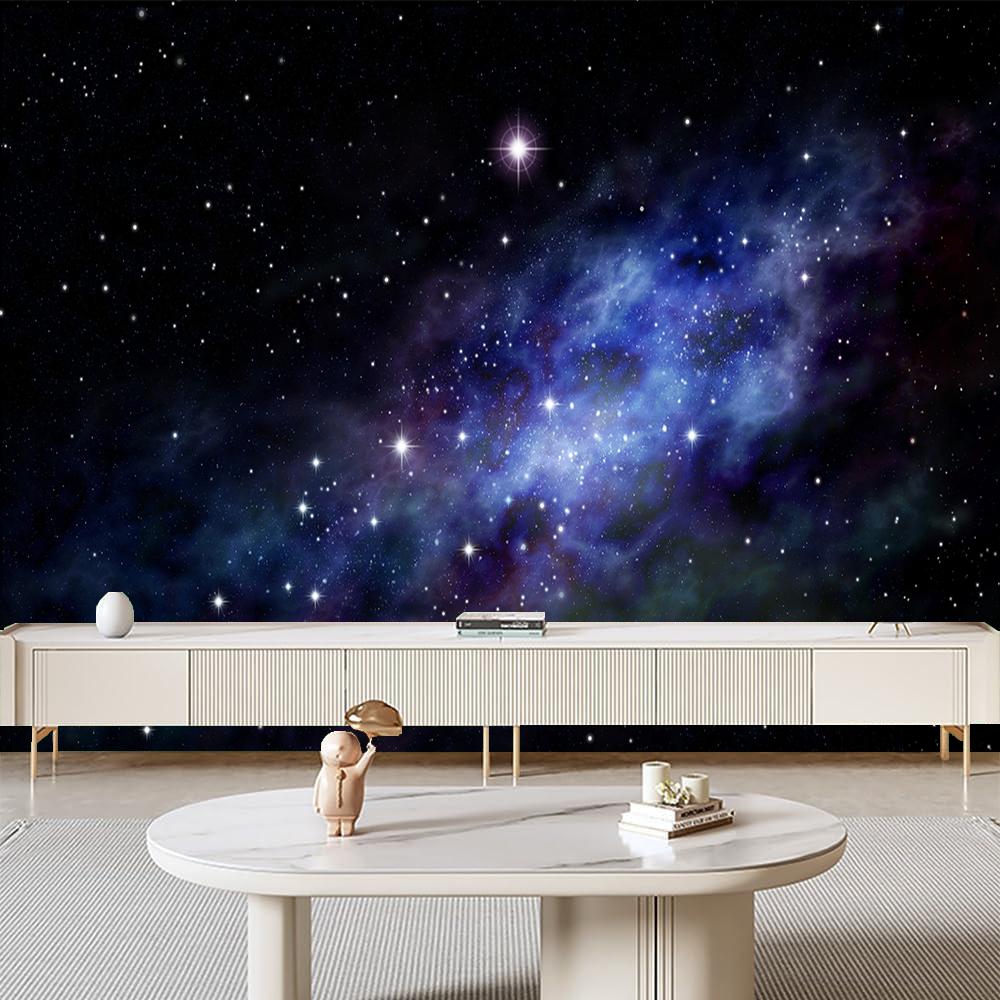Starry Night Wallpaper Galaxy Mural For Living Room Bedroom Starry Sky Wall Murals Home Decor