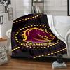 Brisbane Broncos Flannel Blanket Soft All-Season Throw, Design for Camping, Car Travel, Hiking Sofa, Bed, Office Perfect Gift for Parties