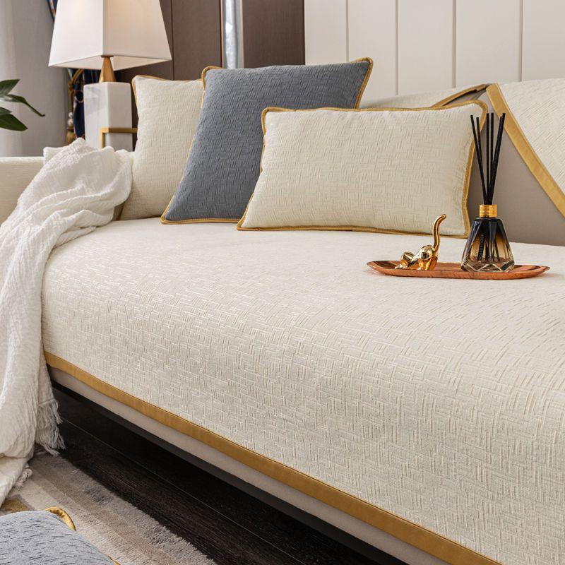New Chinese Style Chenille Sofa Cushion, High-end Light Luxury, Simple Sofa Cushion, Four-season Universal Anti-slip Sofa Towel