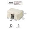 Storage Box with Steel Frame Oxford Foldable  Dustproof Large Capacity Down Jacket Quilt Clothes Wardrobe Space Saving Organiser