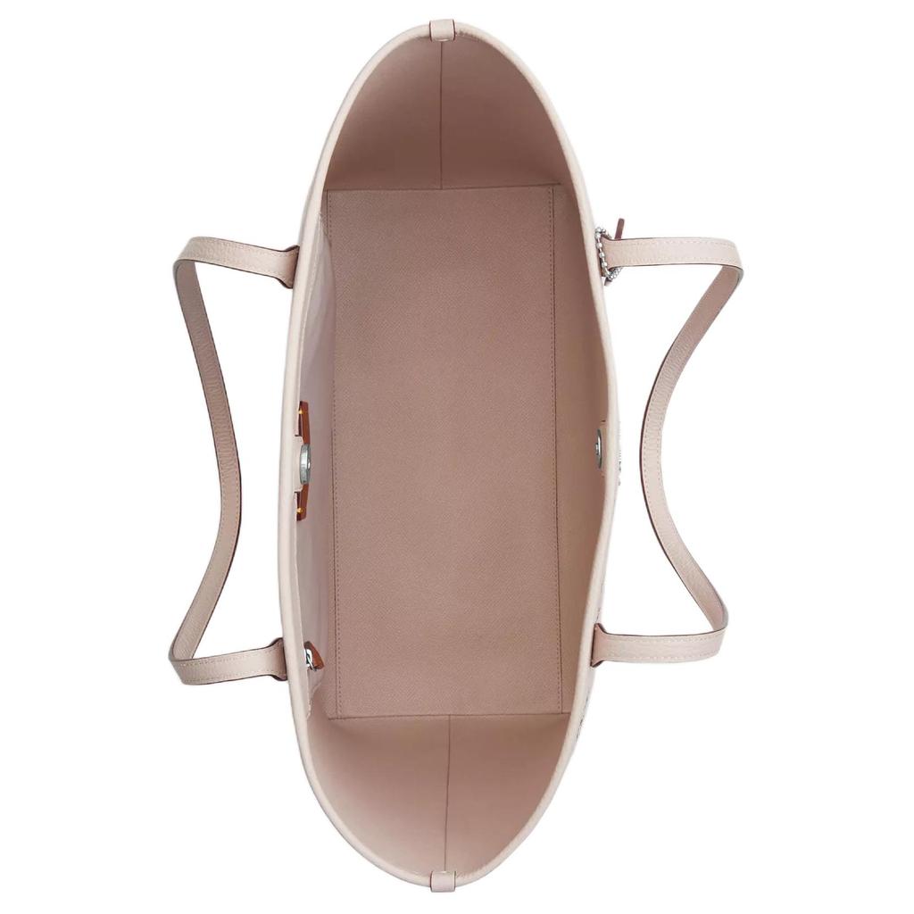 Coach City 33 Butterfly Print Tote Bag Pebble Leather Shoulder Bag Large Women tote bags Beige CCE93-SVPY1