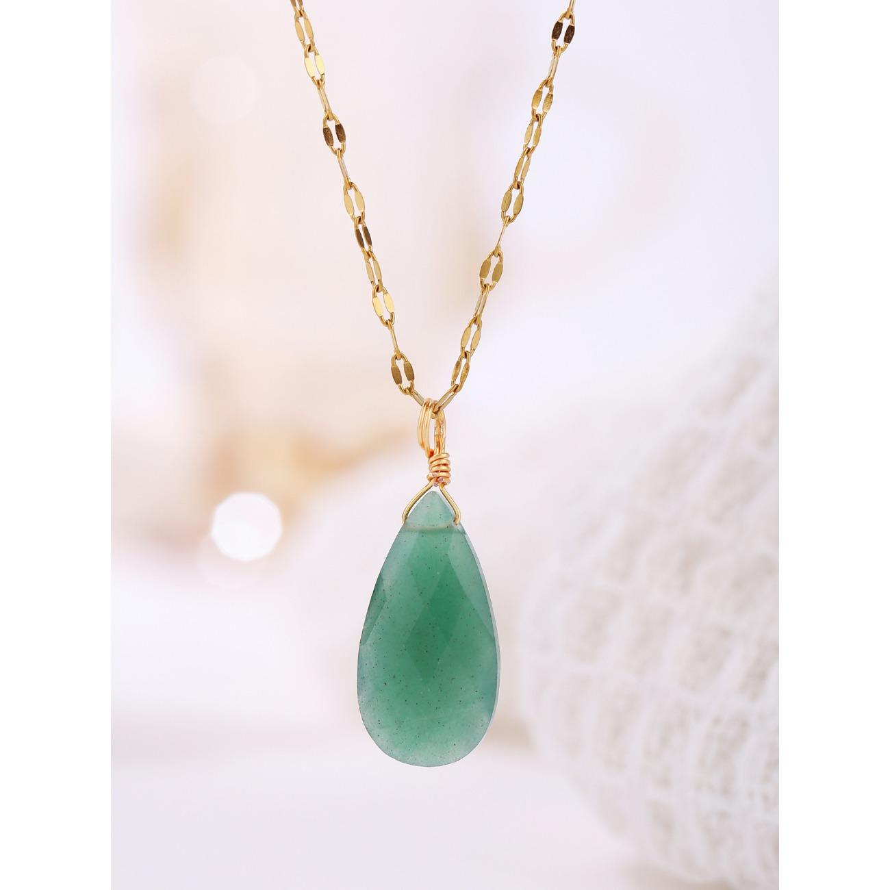 Натуральный кристальный кулон, белый кварц, тигровый глаз, граненый, кристальное ожерелье в форме капли воды, богемные украшения