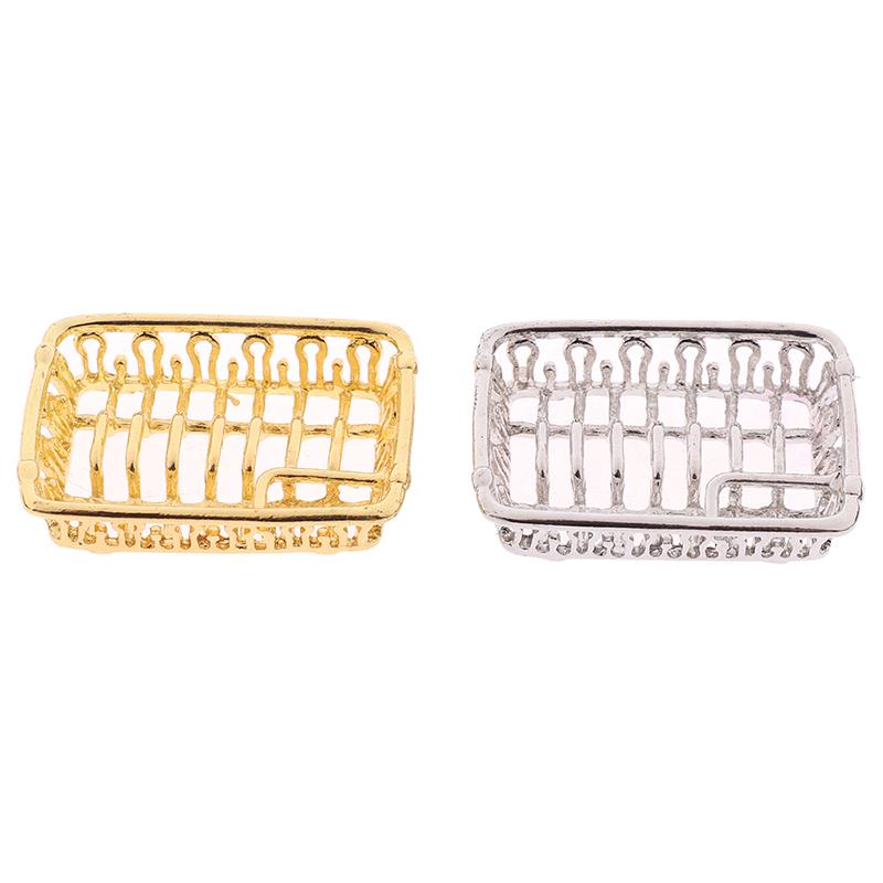 1/12 Dollhouse Miniature Mini Dish Rack Kitchen Storage Shelf Model Toys