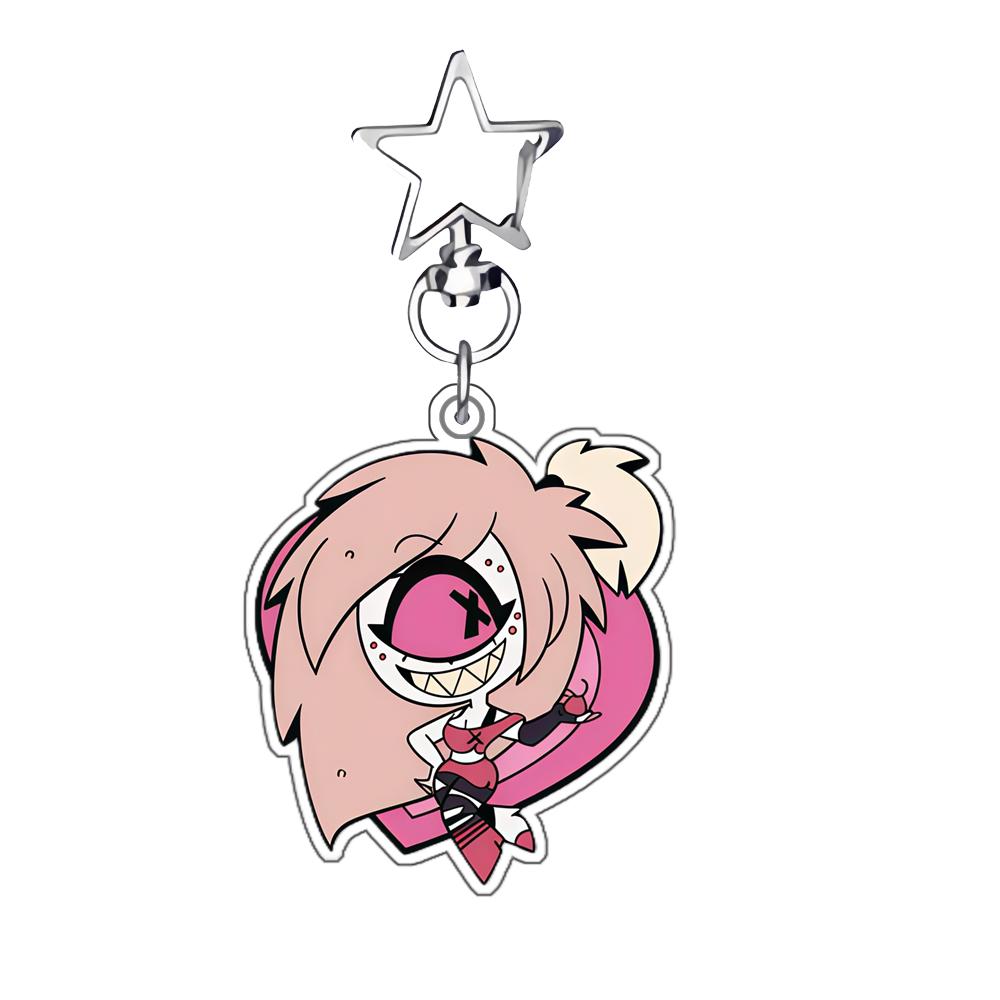 Anime Cartoons Acrylic Keychain for Helluva Boss Fizzarolli Verosika Mayday Diy Acrylic Key Buckle Student Bag Pendantg Gifts
