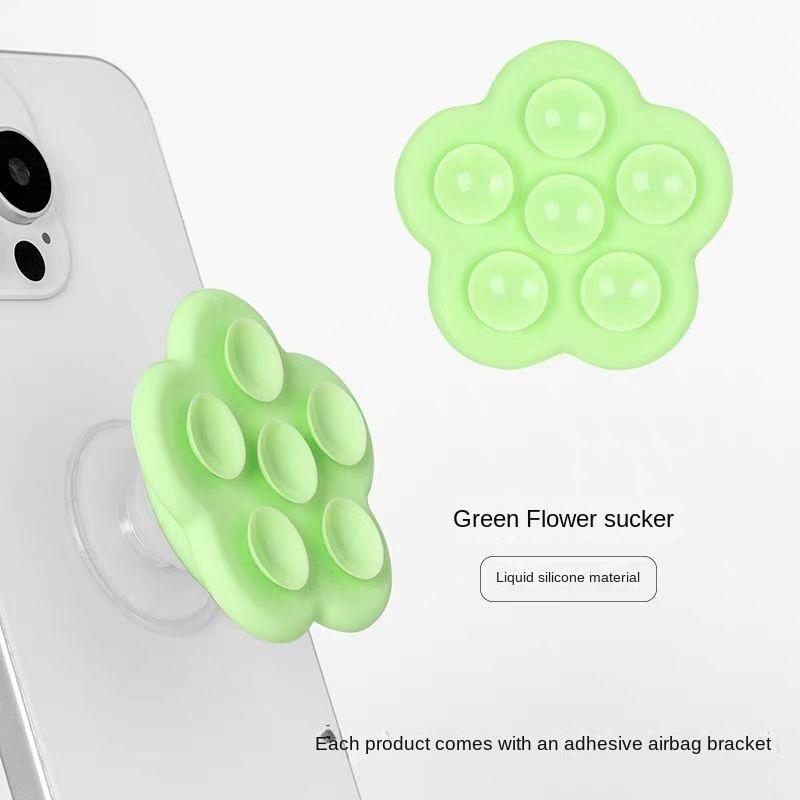 Flower Suction Cup Silicone Sticky Phone Grip Stand for P-socket Pop Top Phone Grip Tok Griptok Holder Ring Phone Foldable Stand 5