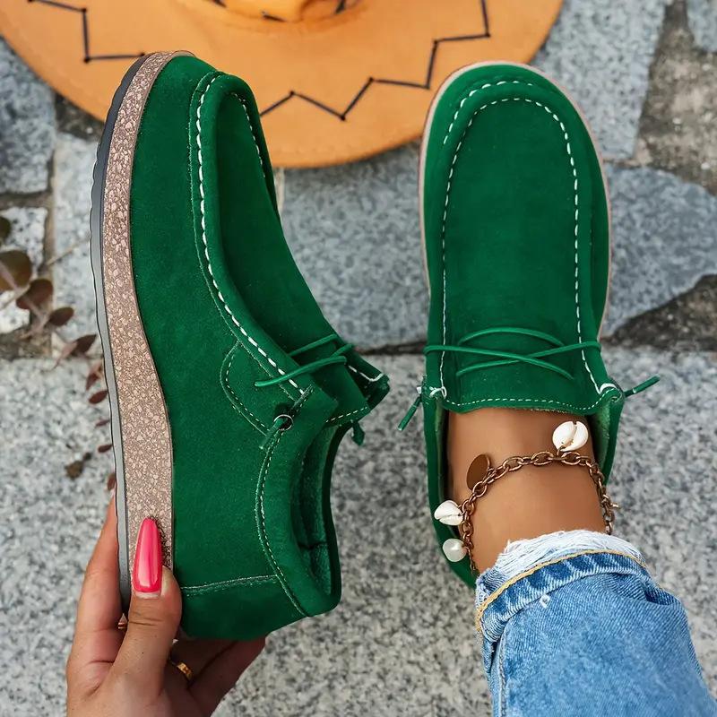 Großformatige Ethnische Stil Freizeit-Flachschuhe – Bunte Schnür-Graffiti Low-Top Canvas-Schuhe mit Holzmaserung Dicke Sohle für Damen