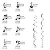 30Pcs Music Notes Hanging Swirl Decorations for Party and Event Celebrations with Musical Note Designing