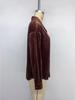 Retro Lapel Velvet Cardigan Shirt for Women - Long Sleeve, Autumn/Winter Collection 2026, European and American Style.