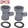 Sink Drain Adapter Pipe Tee 45mm Internal Threads Y-Shaped Single Hole Overflow Kitchen Sewer Branch Connector Thread Fittings