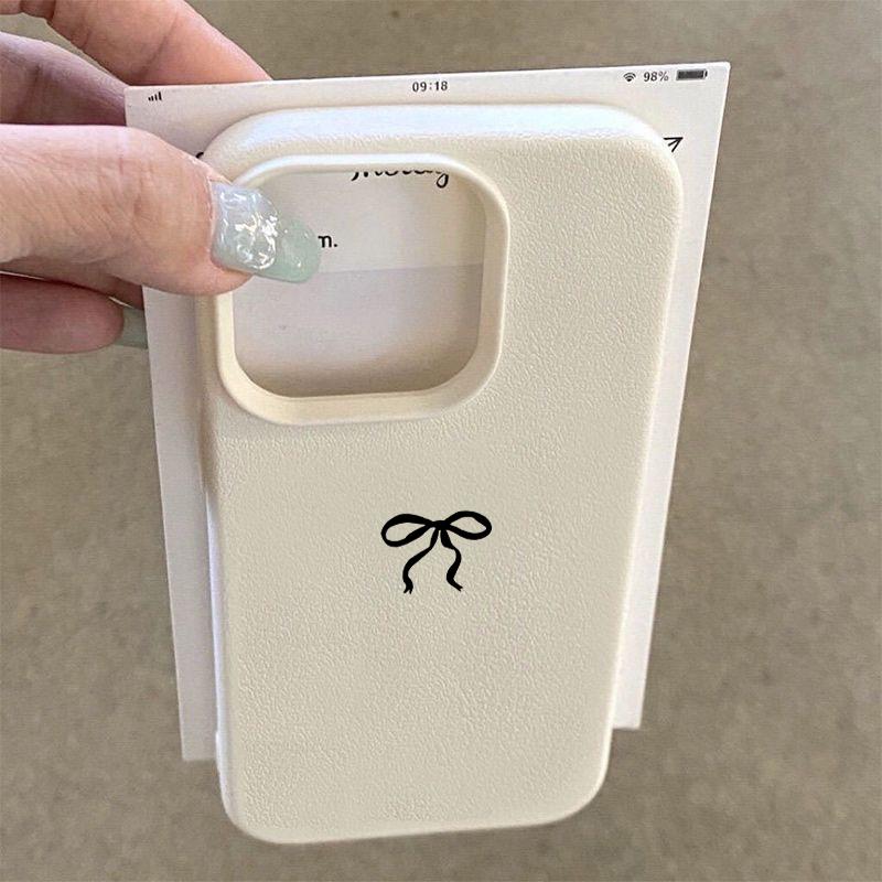 Simple Small Bowknot Pattern Phone Case For IPhone 17 17e 16e 16 15 14 Plus 13 12 11 Pro Max Air Protective Fashion Shell Cover