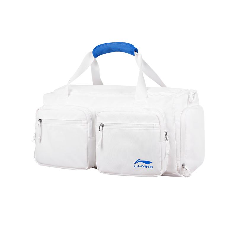 Li Ning Sports Lifestyle Series 24L Brand Logo Travel Bag Unisex Travel Bag Black Cream ABLV033