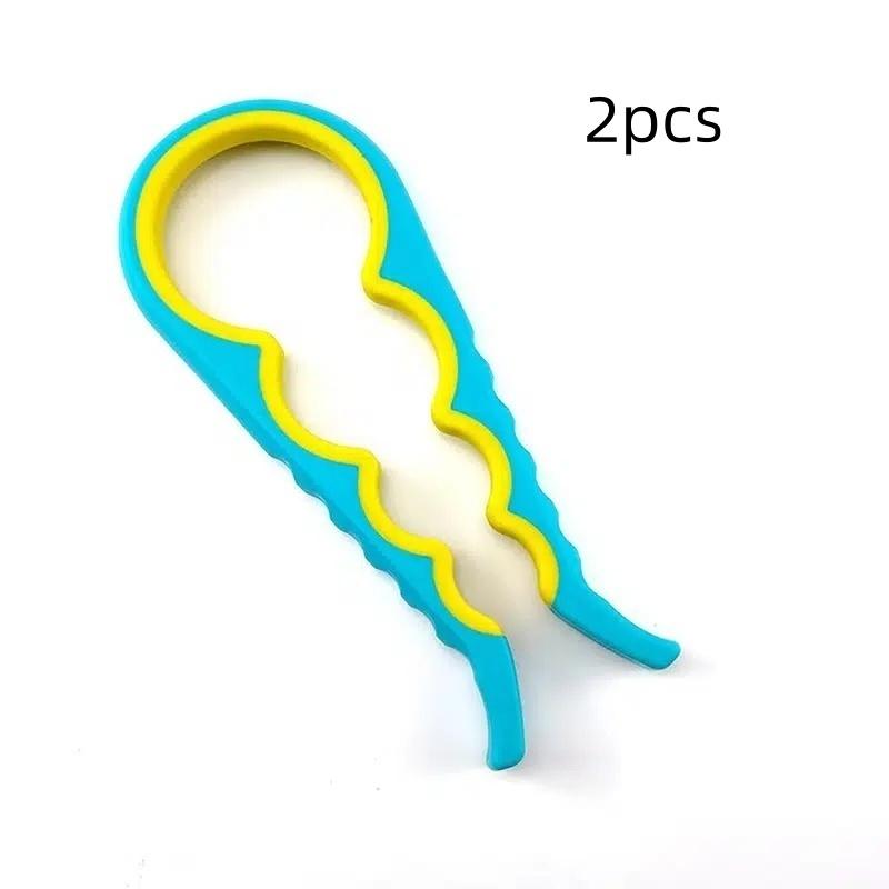 

2pcs/Multifunctional Silicone Can Opener with Colorful Handle, Kitchen Supplies, Easy Can Opening Tool