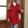 Elegant Slim Fit Woolen Coat Autumn Winter Tweed Outerwear Mid-Length Button Lapel Collar Durable Fashionable