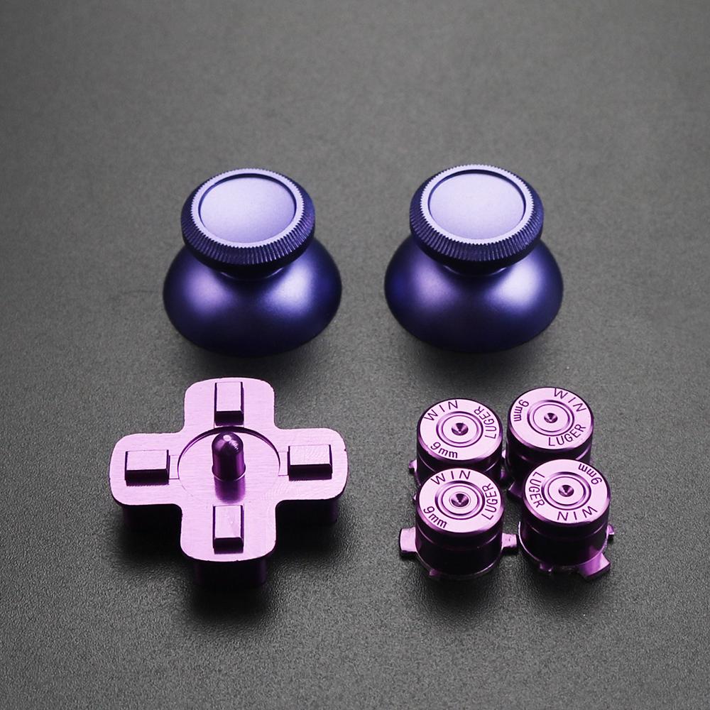 Metal Dpad ABXY Buttons for PS4 Controller Custom Replacement Aluminum Analog Stick Joystick for PS4 Game Accessories