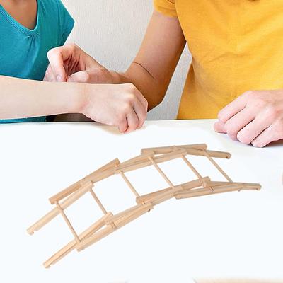 Wood Model Bridge Experiment Puzzle Kits Small Inventions DIY Material Physics for