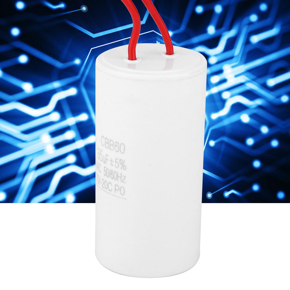 CBB60 Motor Run Capacitor 35uF 450VAC Water Pump Start Capacitor for Home Appliance