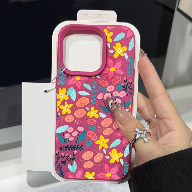 Flower Lichee Pattern Phone Case For iPhone 17 16 15 14 Pro Max 13 12 11 XS X XR 16E 16 Plus Air Shockproof Soft Silicone Cover