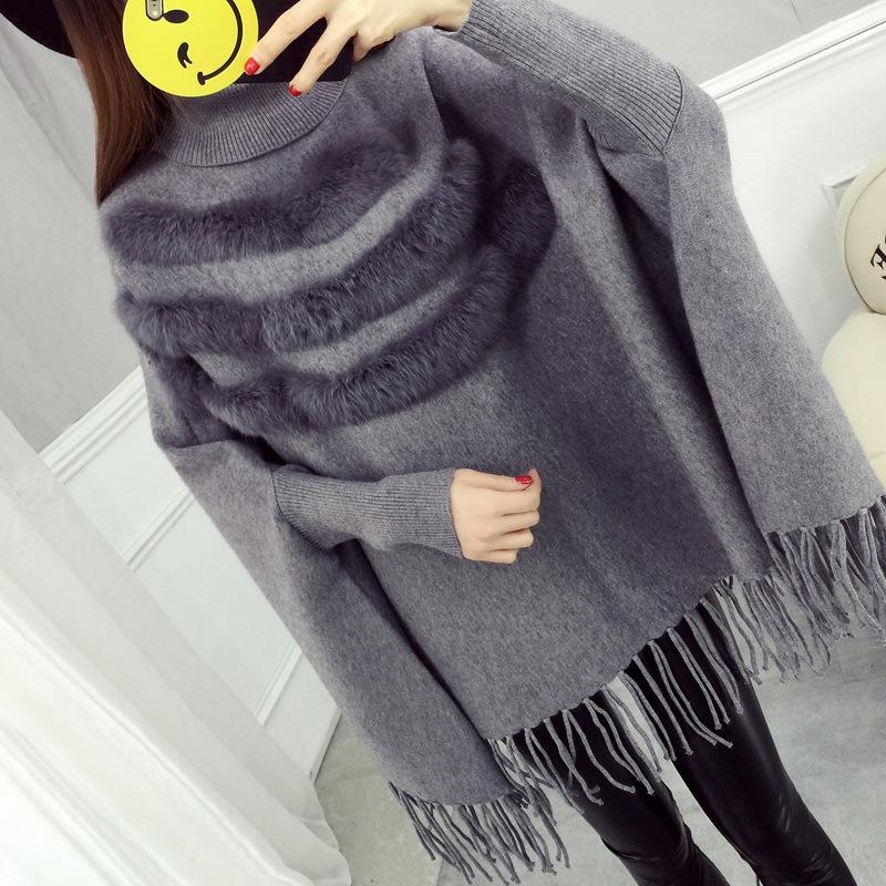 2019 Women Pullover Autumn Winter Warm Turtleneck Sweater Long Sleeve Casual Loose Knitted Tops