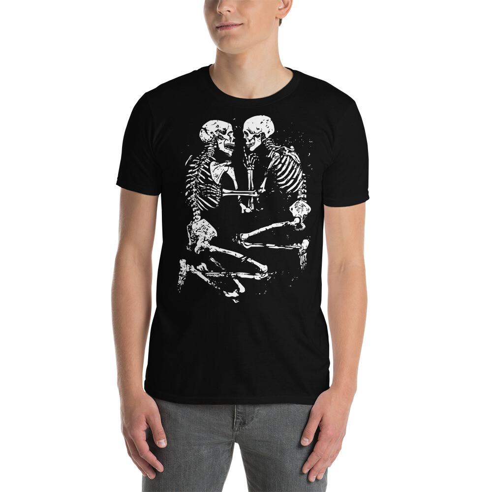 Skeleton Lovers Love Romantic Gothic Goth Short-Sleeve Unisex T-Shirt