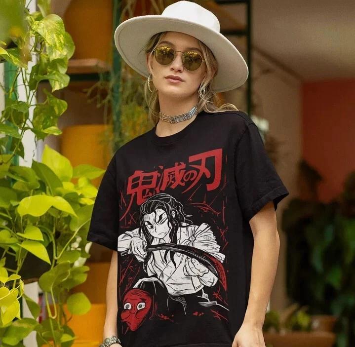 Anime Kimetsu No Yaiba Mitsurii Kanroji Demon S Black T Shirt Size S 4XL