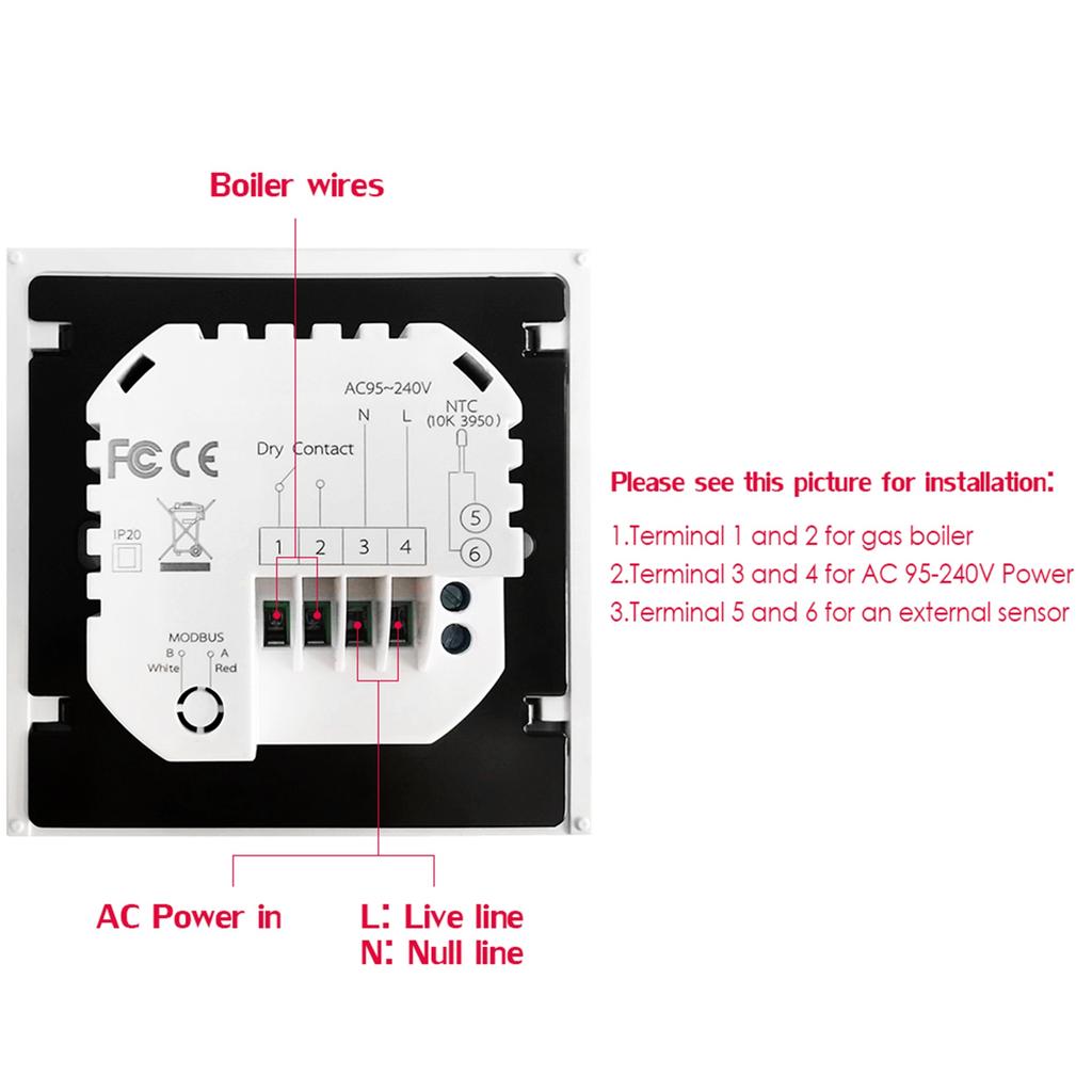 Wi Fi Smart Thermostat Temperature Controller APP Control 5A Compatible with Alexa    Home Water   Gas Boiler