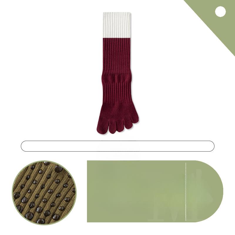 Women's Summer Sports Non Slip Indoor Professional Fitness Yoga Pilates Five Finger Socks