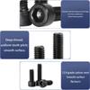 460pcs 12.9 grade black carbon steel knurled socket head cap screw set, DIN912 M3 M4 M5 M6 nuts and washers, for machinery.