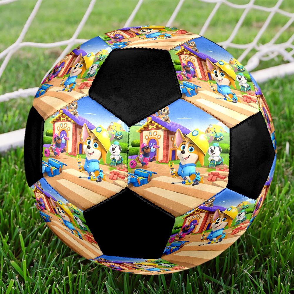 Pallone da Calcio Tema Pupstruction Misura 5, Adatto per Partite Indoor e Outdoor, un Regalo Adatto a Tutti.