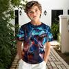 Summer Children's 3D Printed Crew Neck T-Shirt Fashion Versatile Breathable Trend Casual