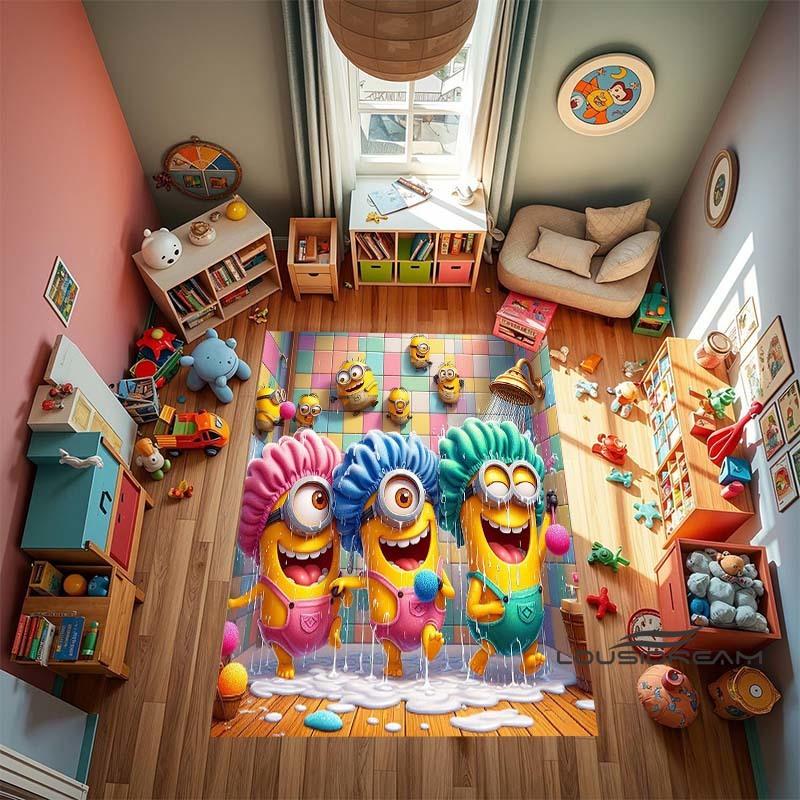 

Fun Despicable Me Series Absorbent Bath Mats | Simple, Dust-Proof Home & Kitchen Floor Mats | Customizable Entryway & Hallway 60x90cm