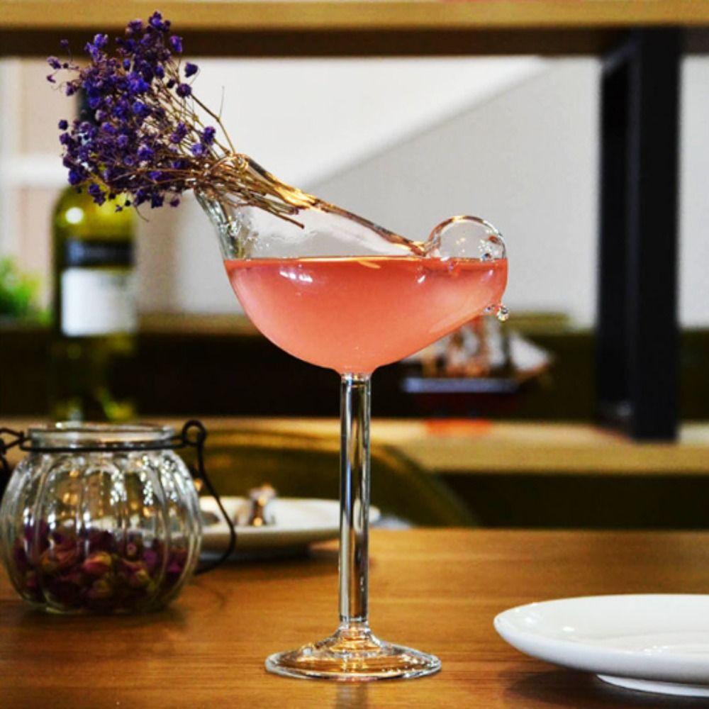 Džusový pohár Skleněný pohár Průhledné sklenice na víno Pohár ve tvaru ptáka pro molekulární gastronomii Bar