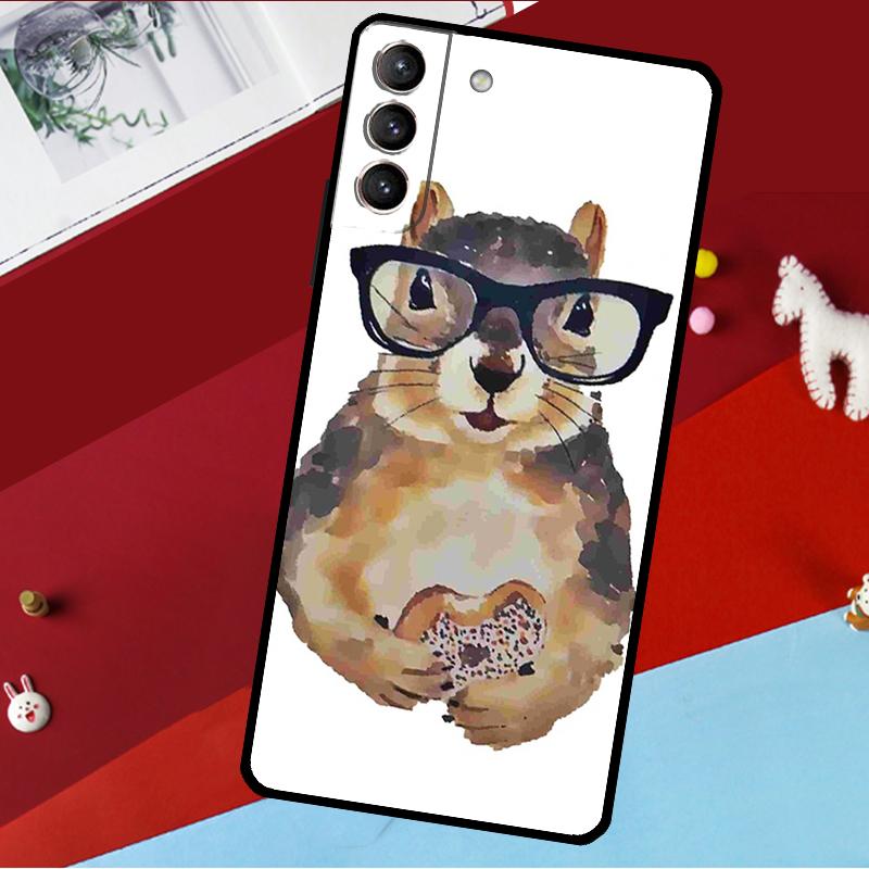 Cartoon Animal Squirrel Funda For Samsung Galaxy S25 S23 S22 S20 S24 Ultra S9 S10 Plus S21 FE S25 FE Phone Case