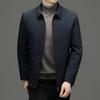 Netero Down Down Business Down Commuting Down Cold Weather and Men's Jacket, Blouson, Outerwear, Coat, Blazer, Windproof, Autumn/Winter, Navy,