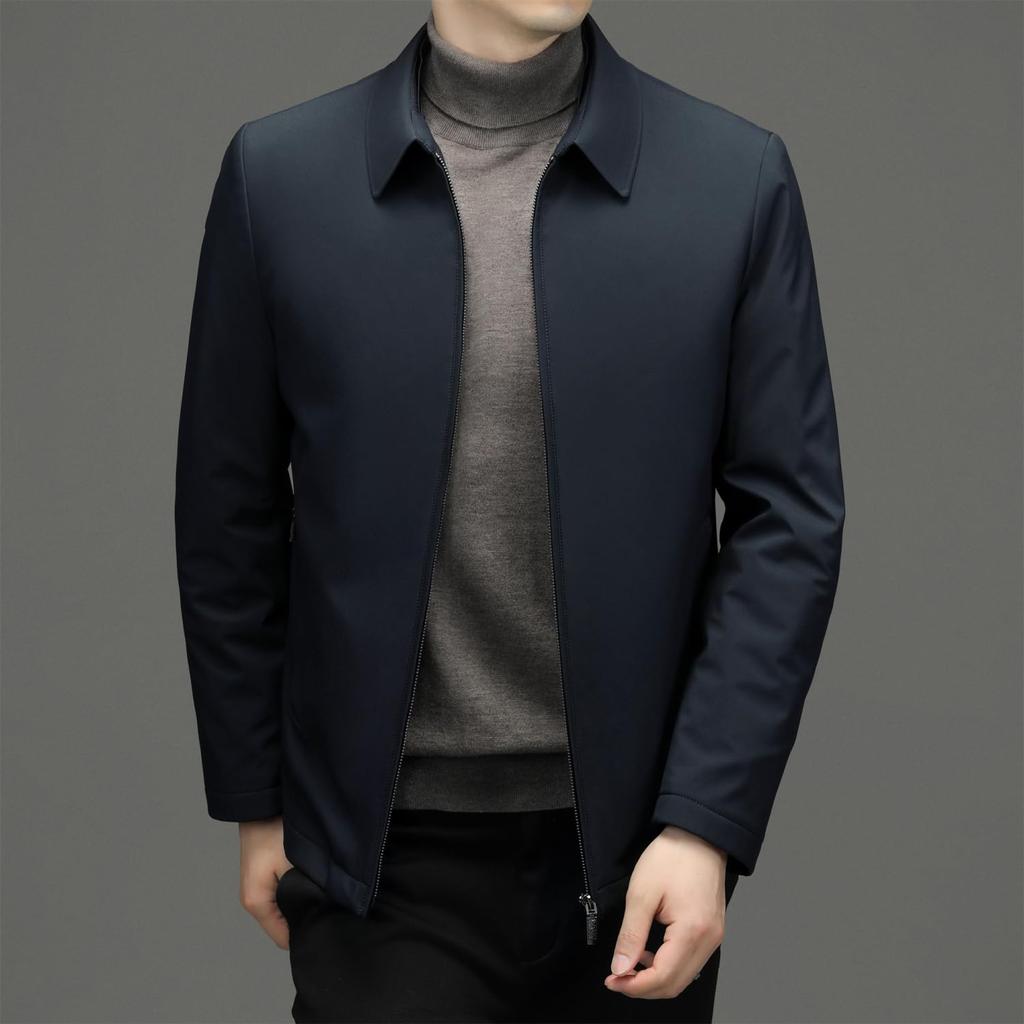 Netero Down Down Business Down Commuting Down Cold Weather and Men's Jacket, Blouson, Outerwear, Coat, Blazer, Windproof, Autumn/Winter, Navy,