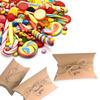 Kraft Paper Pillow Candy Box Chocolates Biscuit Storage Case Holiday Wedding Birthday Gifts Package for Children