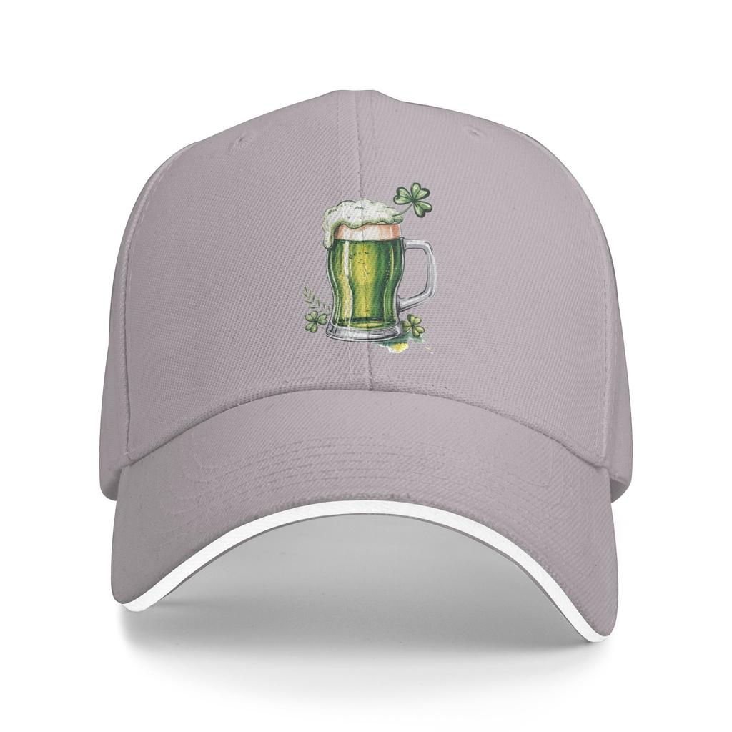 Women Unisex Saint Patricks Day Beer Mug Outdoor Hat  Trucker Cap Casual Baseball Cap Sports Sunshade