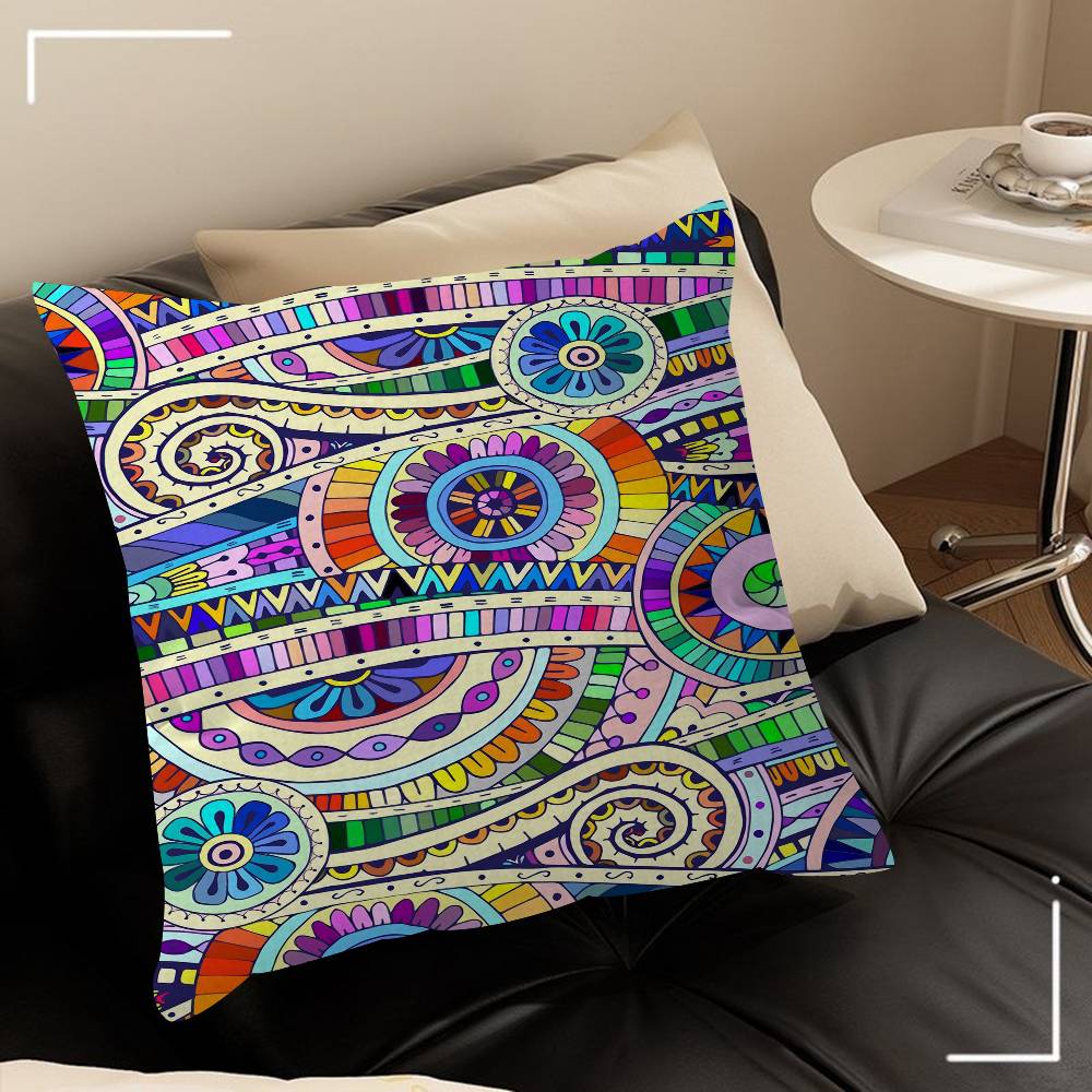 Bohemian Abstraktion Dekorative Raumästhetik Kissenbezug Heimdekoration Schlafzimmer Sofa Bett Couch Kissenbezug 45x45